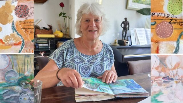 Anita Dokter toont haar Art Journal 